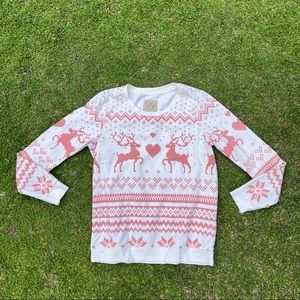 CHASER reindeer holiday love sweater Small casual